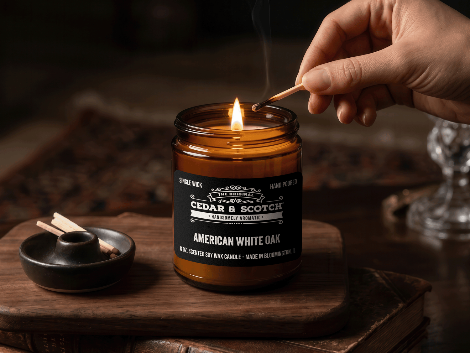 American White Oak Candle